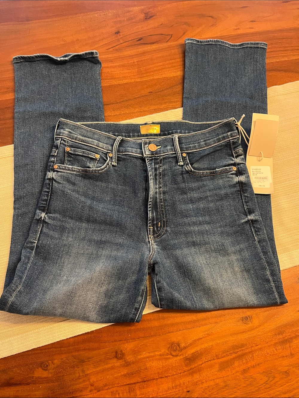 MOTHER Insider Flood High-Rise Straight Jeans in Over the Top size 29